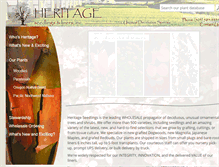 Tablet Screenshot of heritageseedlings.com